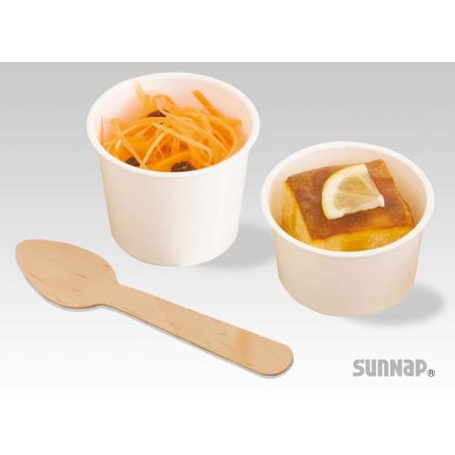 Sunnap Treskjeer til Dessert, 11cm, 100 stk, Uten emballasje, Engangsskjeer i tre til Iskrem og Desserter, Kommersiell bruk