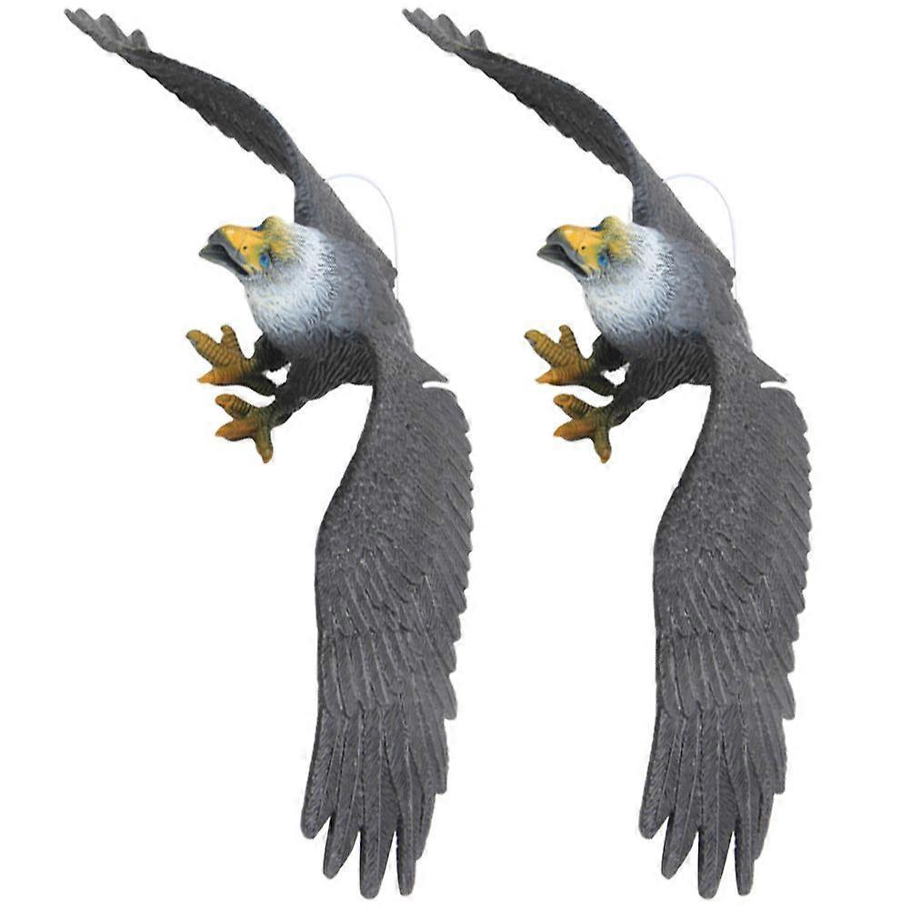 2Pcs Hanging Bird Deterrent Plastic Eagle Ornament Outdoor Eagle Decor Hanging Bird Deterrents