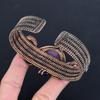 Amethyst Cuff Bracelet Real Gemstone Bangle, 999 Copper Wire Wrapped Bracelet Handmade Jewelry, Adjustable Bangle For Gift Women Jewelry