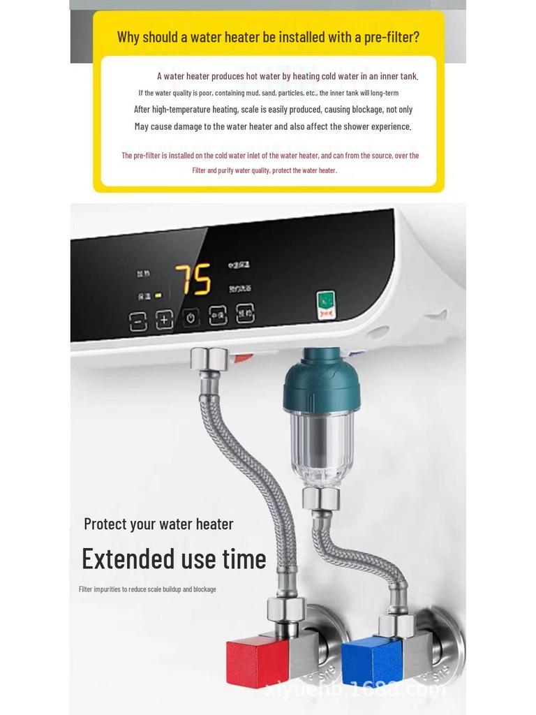 Compact Household Water Purifier and Heater for Shower and Washing Machine