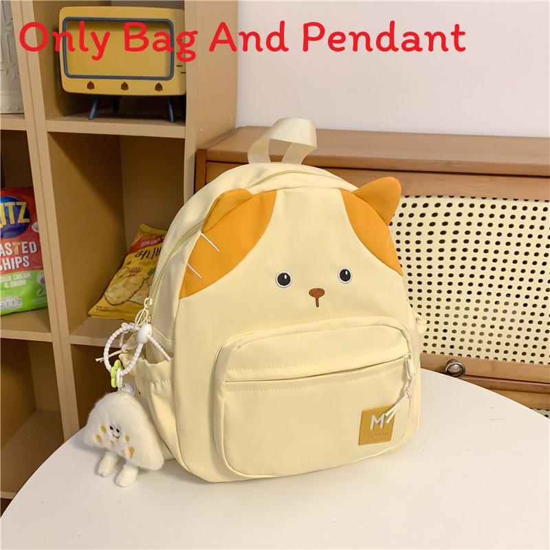 Zaino Cartone Animato Gatto Per Ragazze Tessuto Oxford Grande Capacità Borsa Scolastica Con Chiusura a Zip