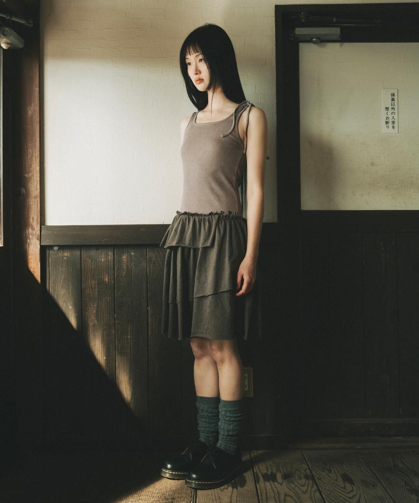 Ohesio Shirring Layered Dress, Indie Pink
