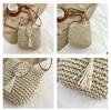 Women's 2025 Fashion Straw Tassel Crossbody Bag - Versatile Woven Beach Shoulder Bag