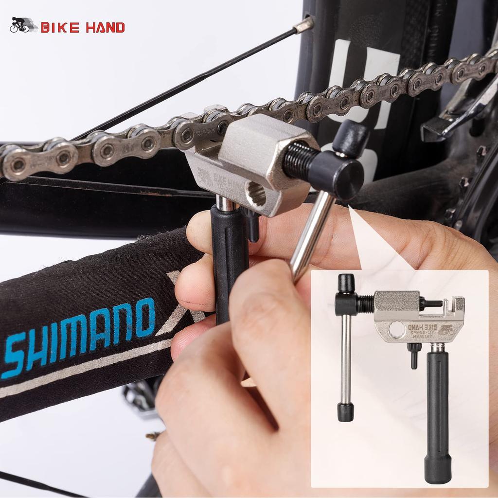 BIKE HAND 18-Piece Bicycle Tool Kit for Shimano Compatible Maintenance and Repair (YC-728)