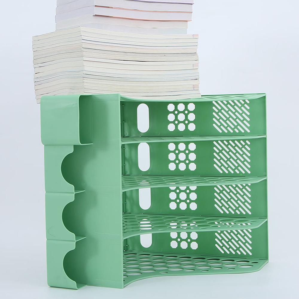 Thickened File Box, File Storage Box, Plastic File Rack, Bookshelf, Simple Vertical Bookshelf, Desk