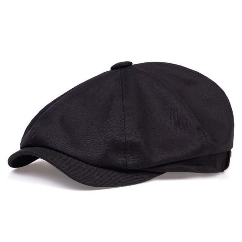 British retro octagonal hat big head circumference casual men's and women's four season retro beret
