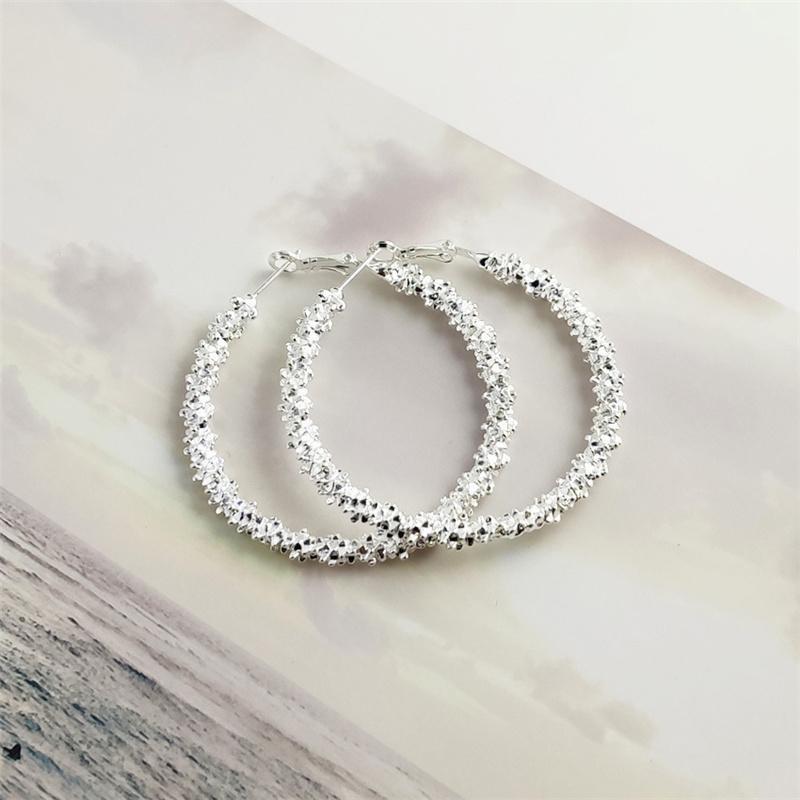 Irregular Exaggerated Circle Earrings Minimalist Modern Geometric Hoop Earrings for Women Trendy Boho Statement Jewelry Accessories