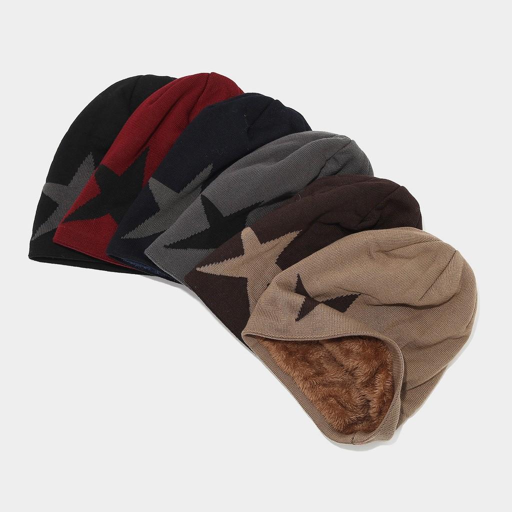 Knit Hat Men Winter Beanie With Fleece Lining For Outdoor Casual Warmth