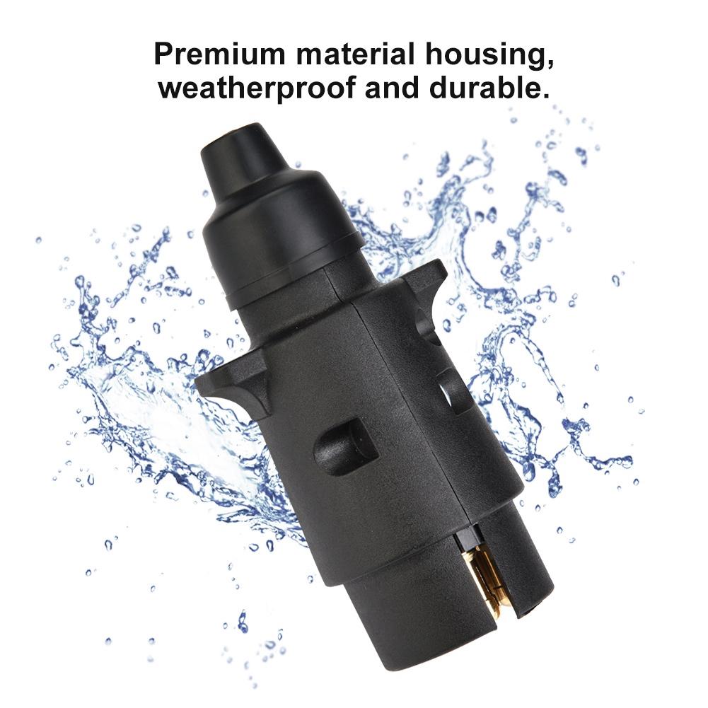 7 Pin Car Trailer Socket Plug Connector for Caravan Towbar Towing European Standard 12V