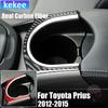 Real Carbon Fiber Car Accessories Cup Holder Frame Trim Cover Soft Sticker For Toyota Prius XW30/ZVW30 2012 2013 2014 2015