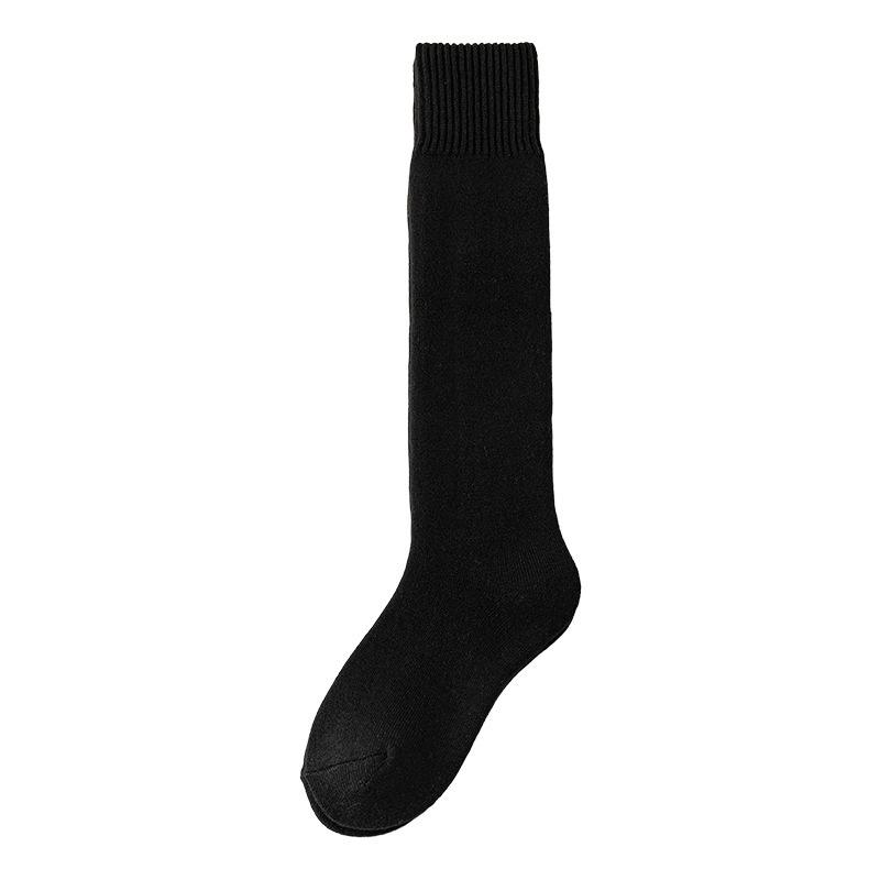 

Wool Padded Thick Winter Leg Warmer Men s Anti-chill High-cuffed Knee-length Socks, Zero-degree Leg Protection Socks 1 pair чёрный
