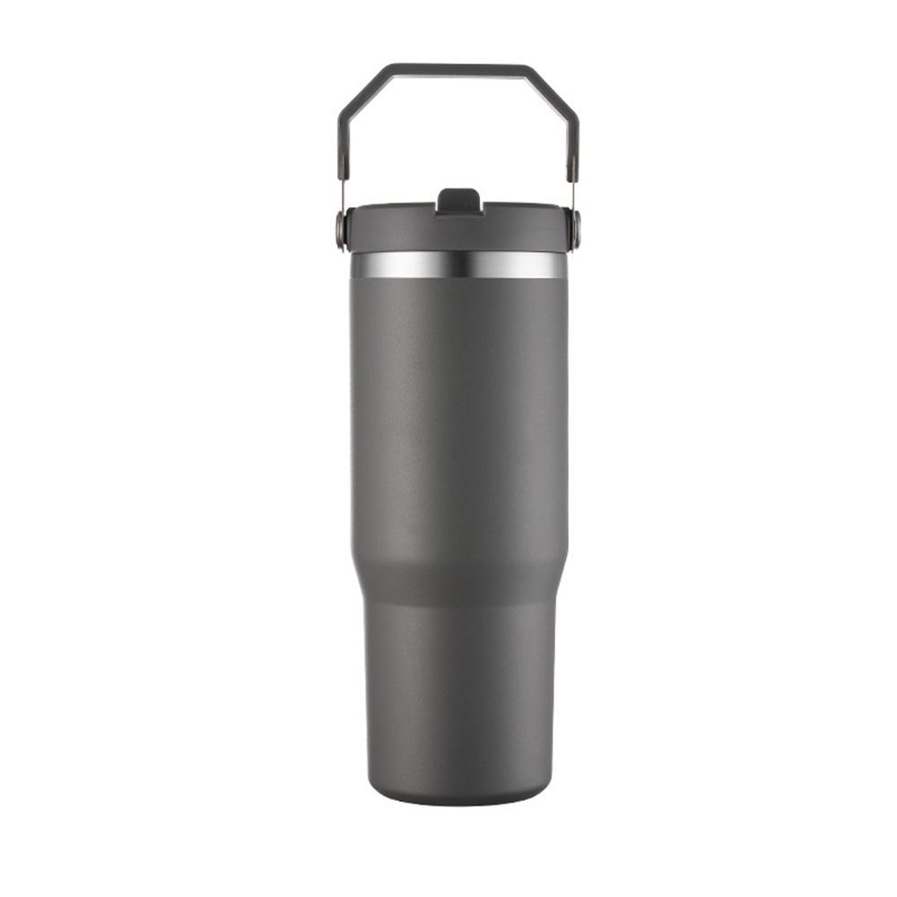 Leakproof Insulated Cup 30oz Large Capacity Water Bottle with Handle/Straw Colorful Tumbler Gift for Travel Car Office Workout