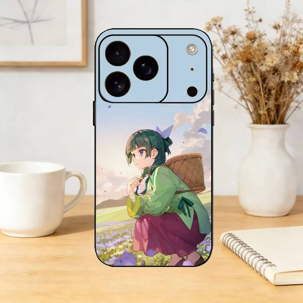 The Apothecary D-Diaries Maomao Phone Case Silicone black Soft For IPhone 17,16,15,14,13,12,11,SE,Plus Pro Max