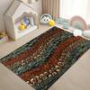 Bohemian Feather Inspired Print Area Rug, Soft Non-Slip Floor Mat for Living Room Bedroom Kitchen Office Home Decor