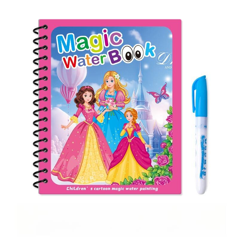 Magical Water Painting Book Children's Educational Clear Water Coloring Painting Book Children's Graffiti Book Boys and Girls Drawing Toys
