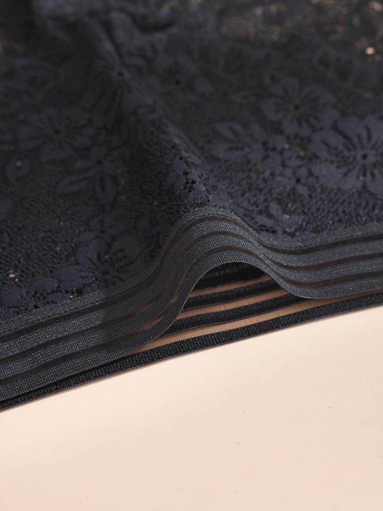 4Pcs/Set Sexy Lace Women's Panties Perspective Underwear Low Waist Panty Solid Underpants Floral Intimates Female Lingerie M-XL