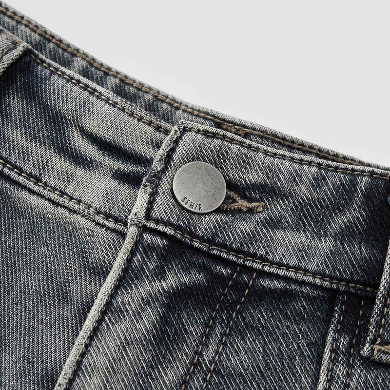 Semir Men's Loose Straight Leg Cargo Denim Jeans