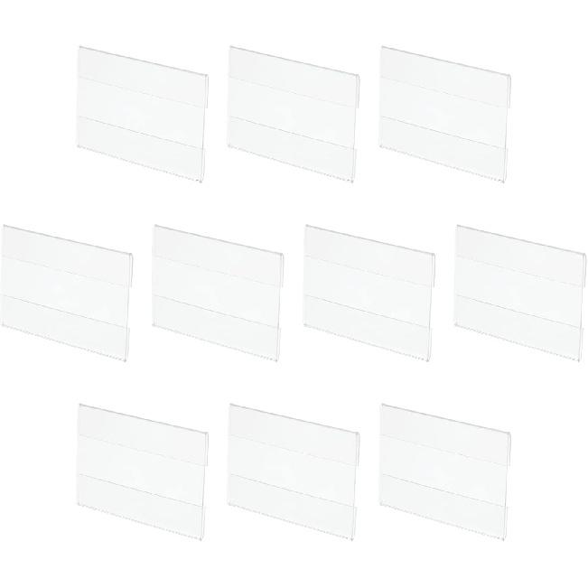 MECCANIXITY Wall Mount Acrylic Sign Holder, 3.1 x 2 Inch Clear Plastic Wall Sign Holders Horizontal Acrylic Frames for Offices, Stores, Restaurants,