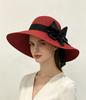 Summer hat women's big edge bow visor women's straw hat outdoor travel UV protection self-operated
