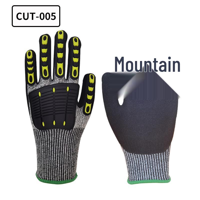 Level 5 Cut-Resistant TPR Anti-Smash & Collision Gloves for Mechanical, Petroleum, Mining, and Rescue – Delta Style.