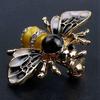 2 Fashion Crystal Brooches, Creative Pins, Chest Accessories, Party Jewelry, Gifts, Stylish Little Bee