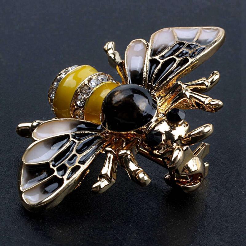 2 Fashion Crystal Brooches, Creative Pins, Chest Accessories, Party Jewelry, Gifts, Stylish Little Bee