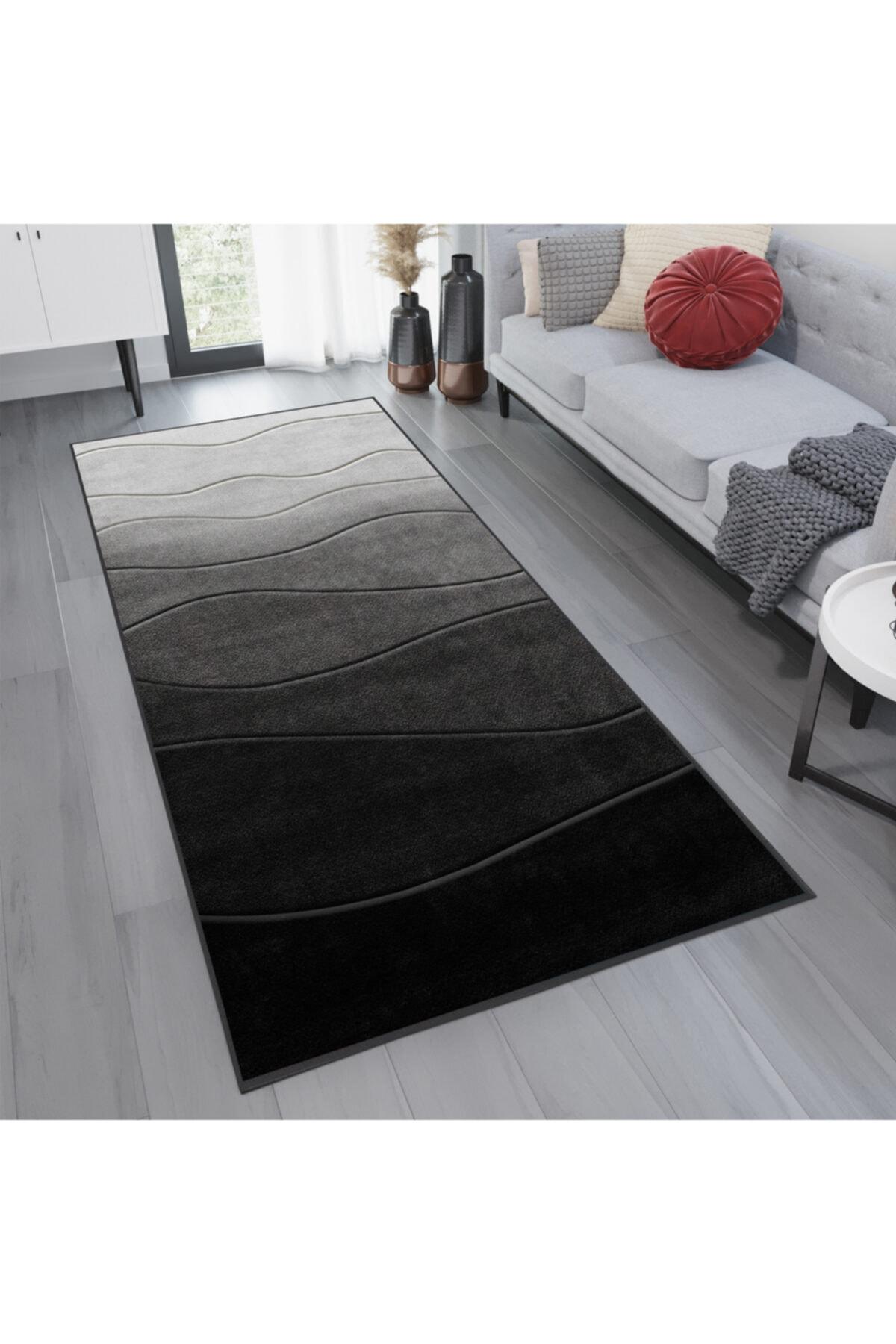 

Rovigo Home Моющийся ковер с принтом RVG1072 50x80 чёрный