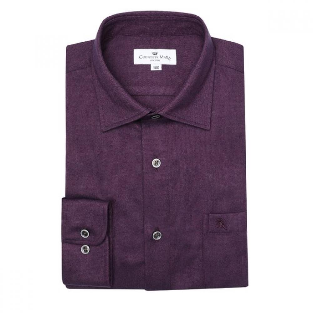 Countess Mara Wrinkle Free Regular Fit Sport Flannel Shirt Wine Brown Cdcy4c6402v0 105