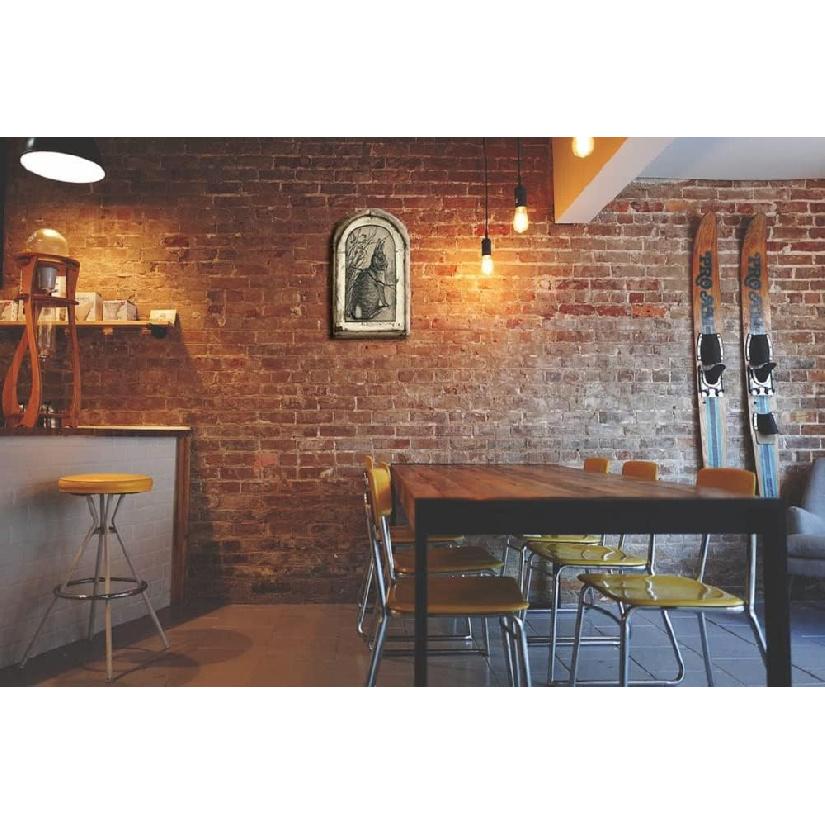 12 * 8 Inch Bunny Decor – French Country Rustic Farmhouse Rabbit Wall Art Poster, Vintage Wooden Wall Decor with Frame for Home & Easter Decoration