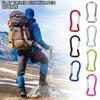 5Pcs Outdoor Aluminum KeyRings Hangings Buckles Fish Shape Spring Snap Clip Carabiner Key Rings Clip Hanging Buckles