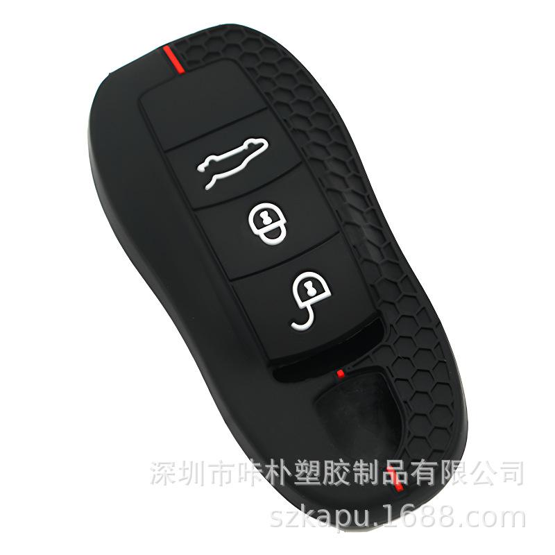 Porsche Cayenne/Panamera/Macan 3-Tasten Silikon-Schlüsselhülle.