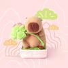 Capybara Plush Potted Toy Cute Soft Filled Doll Desktop Decoration Gift Holiday