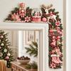 Corner Design Xmas Door Topper Festive Theme Reindeer Wall Decoration  Party Supplies