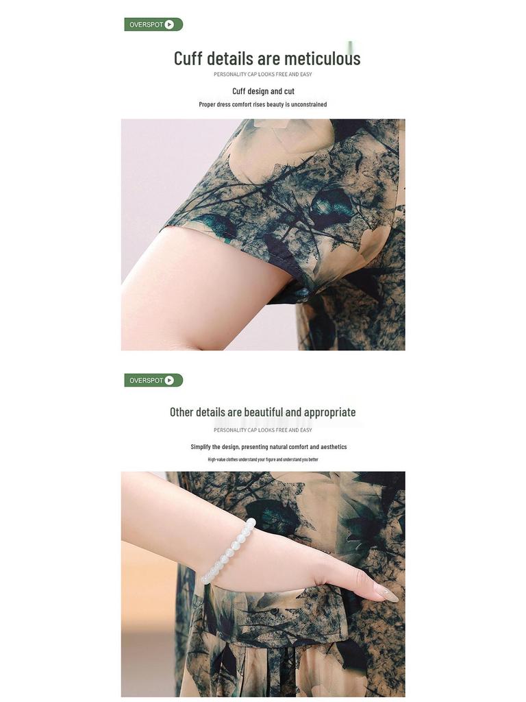 Dámské květinové bavlněné a rayonové letní šaty - Plus size, zakrývající břicho, volný střih pro střední věk a starší