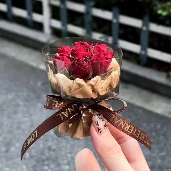 Yousheng Artificial Flower Compact Design Fragrance Deodorizer Romantic Roses Dried Flowers Car Air Vent Freshener Auto Scent