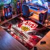 VfB Stuttgart Club Crest Red Wave Stadium Print Area Rug German Soccer Fan Non Slip Rectangular Floor Mat Gaming Room Living Bedroom Home Decor Rug