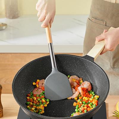 Juego de utensilios de cocina de silicona, resistentes al calor, antiadherentes, espátula, pala, utensilios de cocina, cucharas medidoras, juego de herramientas para hornear