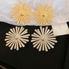 Elegant Metallic Daisy Flower Sterling Silver Stud Earrings - Minimalist, Sophisticated Design for Modern Women