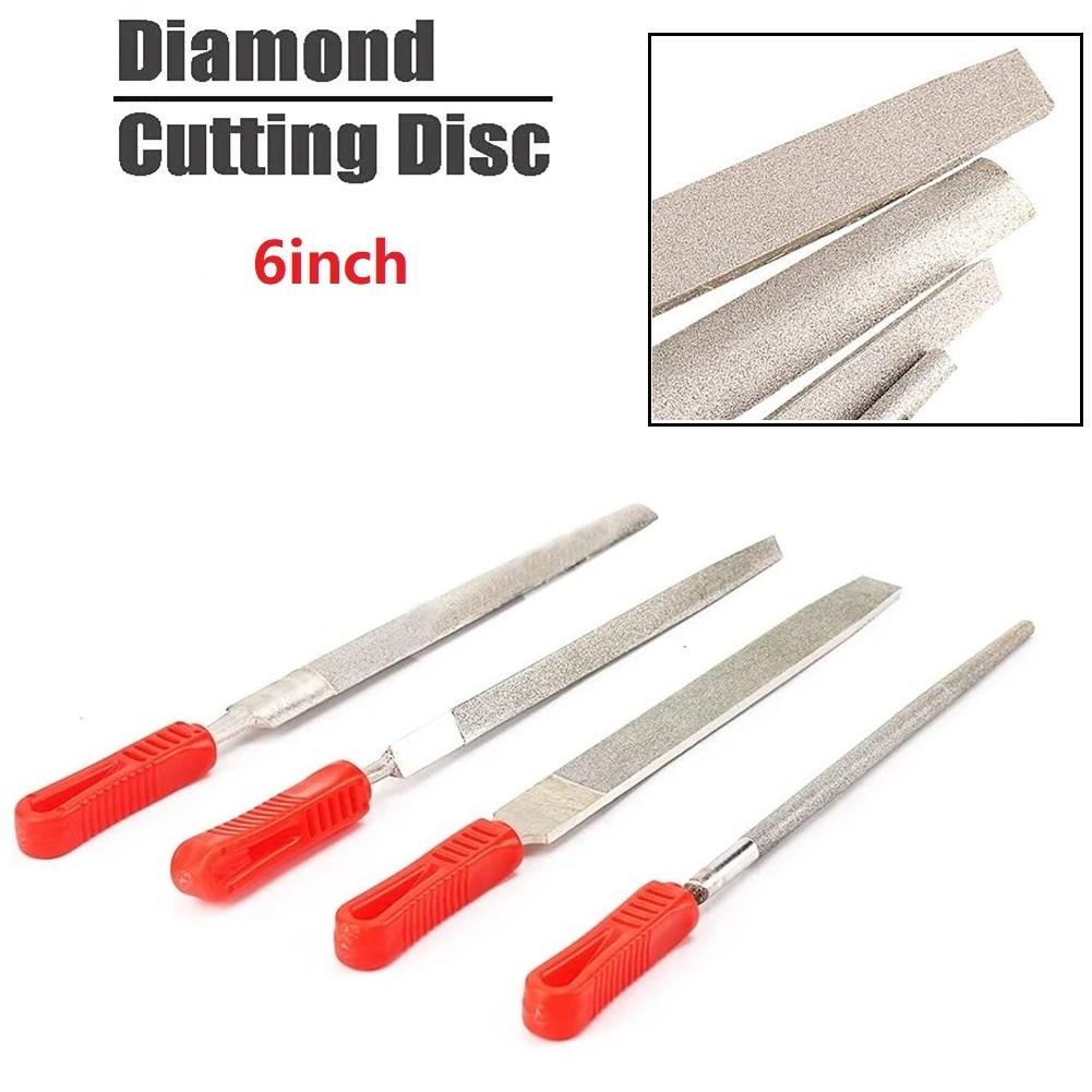 6inch Diamond Files Flat Flat/Half Round/Round/Triangle Half Round Needle File Round 150mm/6inch Variety Of Head