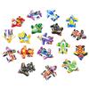 12Pcs Random Cartoon Colored Shell Planes Children Cute Plastic Pull Back Toys Kids Mini Plane Model Toy Gifts