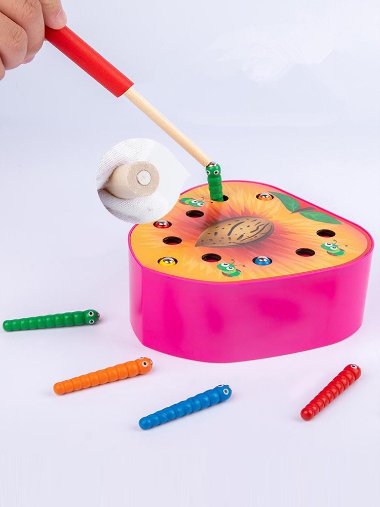 Children's Fun Early Education Puzzle Hand-eye Coordination Magnetic Insect-catching Parent-child Interactive Toys