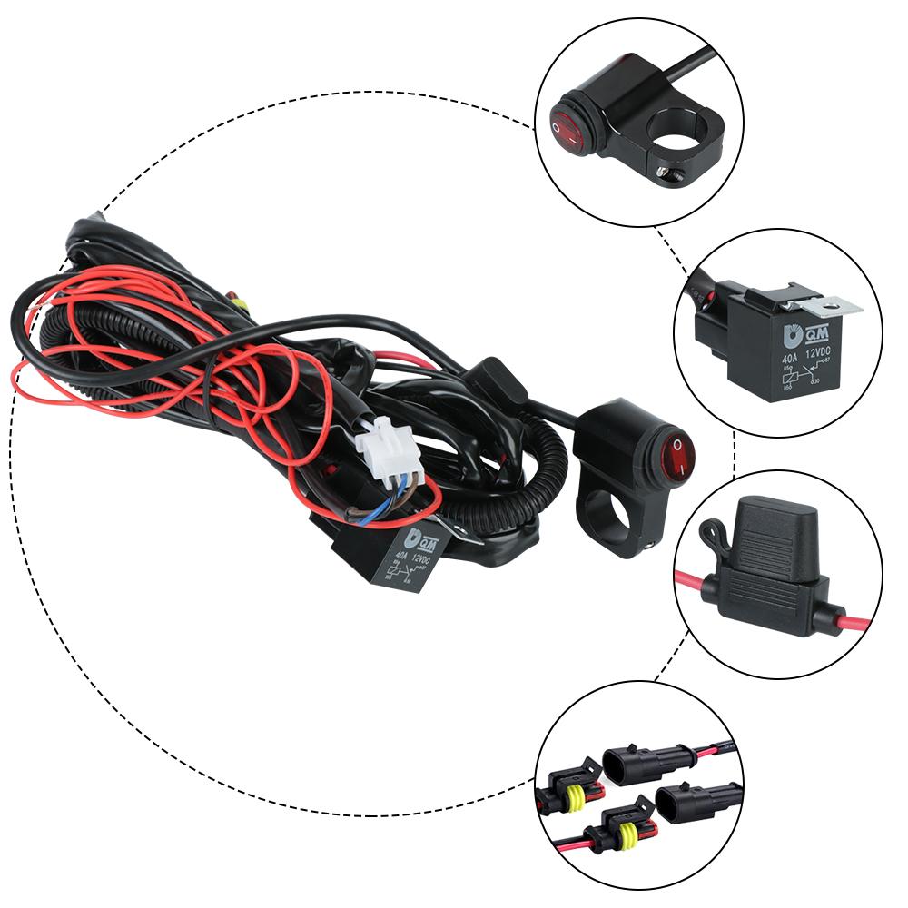 

1,6/2,2 м для фар мотоцикла, прожектор, аксессуары для мотоциклов, провод, кабель, реле, комплект, 1 комплект