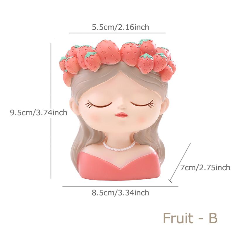 Cute Girl Flower Pot for Succulents, Decorative Planters Girls Portrait Garden Pots for Home Decor Desktop Ornamentpotsforplants
