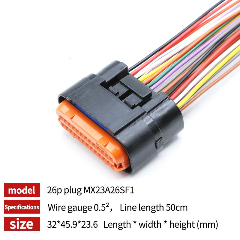 5/20 Sets JAE Type Automotive Waterproof Connector MX23A12SF1 MX23A26NF1 PCB Board Wiring Harness Plug Pin End
