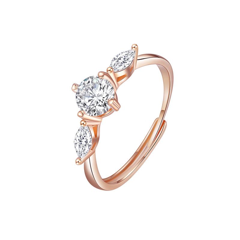Bijoux en Argent Sterling 925 Plaqué Or 18 Carats Bagues de Doigt en Cristal de Luxe pour Femmes Bijoux de Mariage Fête pour Filles Cadeau d'Ami