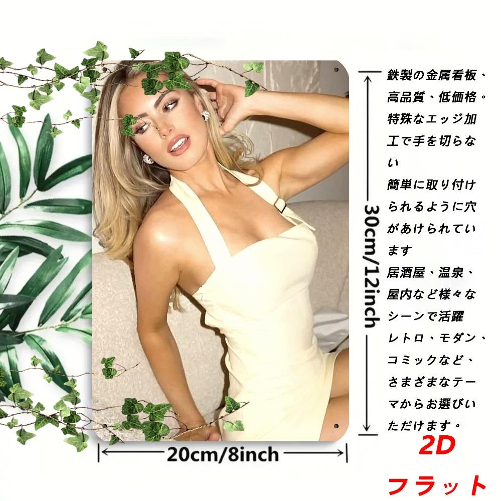 

Golden Long Hair White Dress D Iron Sign x Inch DoubleSided Halloween Christmas Decor 20x30cm（7.8x11.8inch）