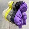Winter Mode Lose Frauen Kurze Brot Mantel mit Blume Kapuze Warme Verdicken Jacke