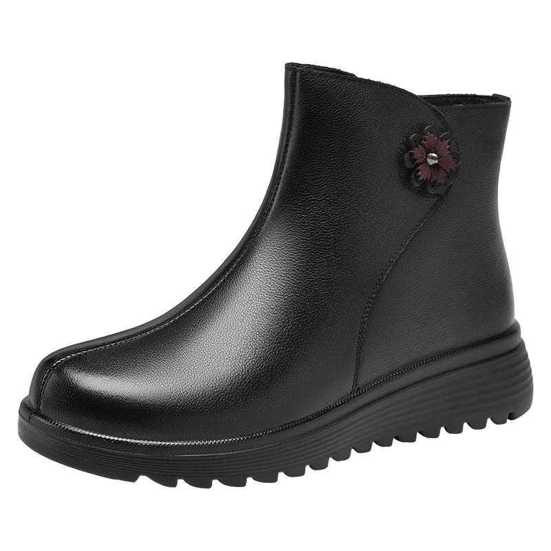 Red Dragonfly Women s Winter Plush Lined Genuine Leather Martin Boots WTC457471C 35