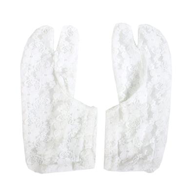 Kimono Kyo Komachi Lace Tabi Elastic One Size Fits Most Women's Socks, Stretch, Summer, White, Cuff,