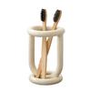 Nordic Style Luxury Ceramic Toothbrush Holder Stand Household Toothpaste Storage Organizer